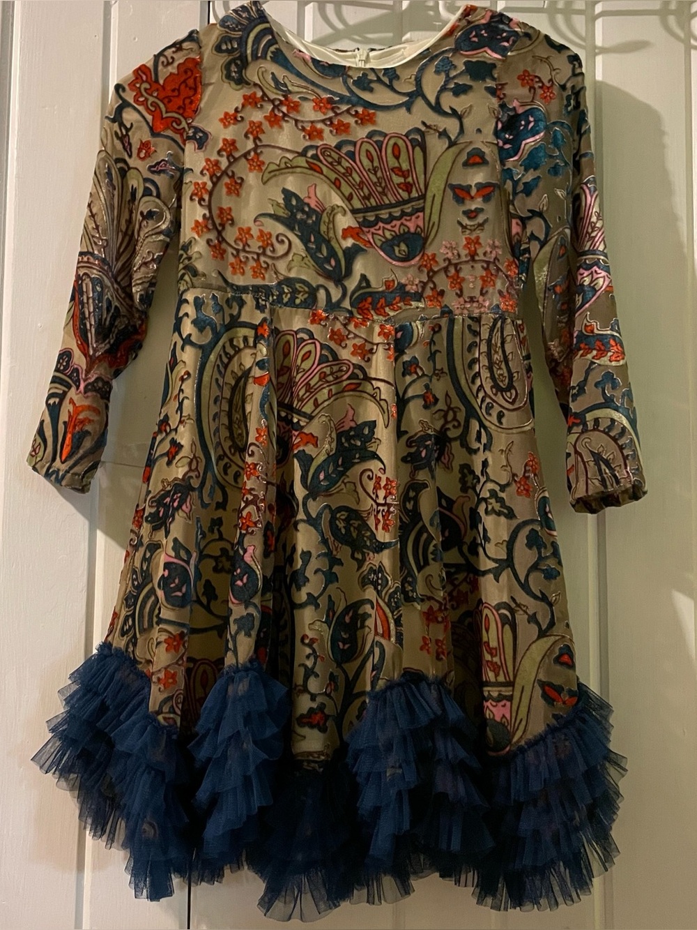 Lemon loves lime Y2K velvet and tule dress-size girls 6 NWOT